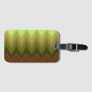 Cool Trendy Chevron Zigzag Ombre Luggage Tag