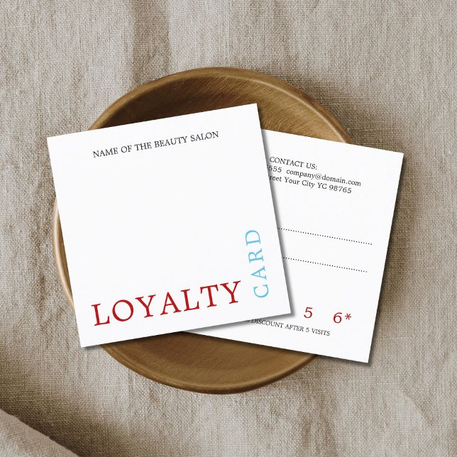 Cool Trendy Colourful Beauty Loyalty Card (Creator Uploaded)