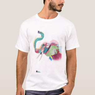 Cool Trendy Colourful Elephant  T-Shirt