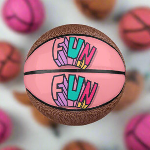 Cool Trendy Colourful "Fun" Pink Sports Mini Basketball