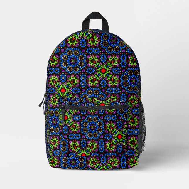 Cool Trendy Colourful Funky Abstract Design Printed Backpack (Front)