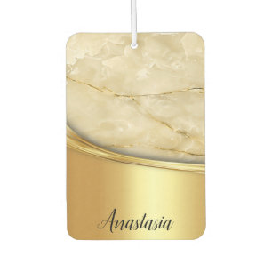 Cool Trendy Gold Marble Car Air Freshener
