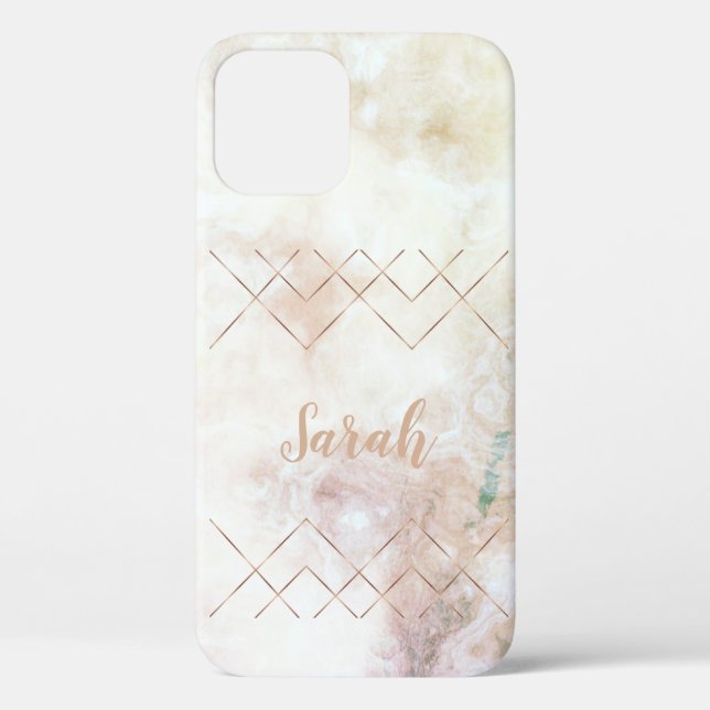 Cool Trendy Marble Case-Mate iPhone Case (Back)