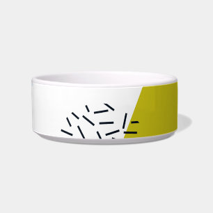 Cool, trendy, modern, Memphis green blue geometric Bowl