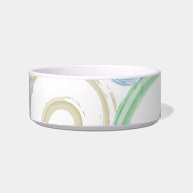 Cool, trendy, modern wave water colour brushes bowl (Front)