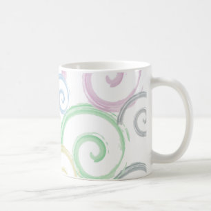Cool, trendy, modern wave water colour brushes coffee mug