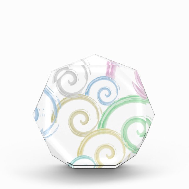 Cool, trendy, modern wave water colour brushes photo block (Front)