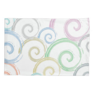 Cool, trendy, modern wave water colour brushes pillowcase