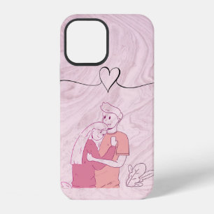 Cool Trendy Pink Couple iPhone 12 Case