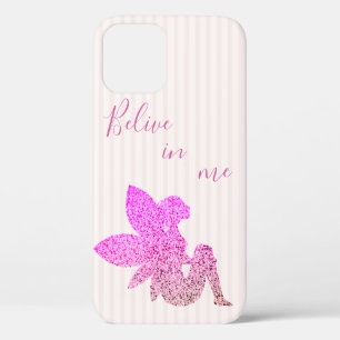 Cool Trendy Pink Fairy Sparkly iPhone 12 Case