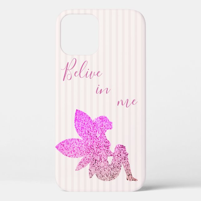 Cool Trendy Pink Fairy Sparkly  Case-Mate iPhone Case (Back)
