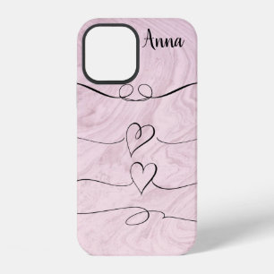 Cool Trendy Pink Heart Love Case-Mate iPhone Case