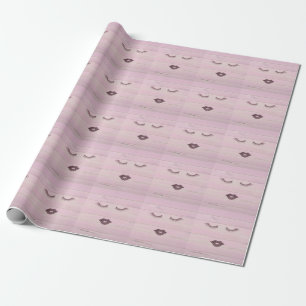 Cool Trendy Pink Wood Wrapping Paper