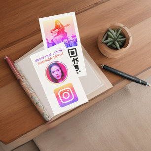Cool trendy profile picture instagram logo business card