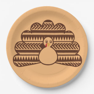 cool trendy thankful holidays turkey thanksgiving paper plate