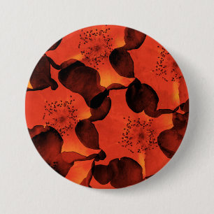 Cool, trendy, unique digital art of flower pattern 7.5 cm round badge