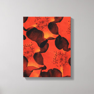 Cool, trendy, unique digital art of flower pattern canvas print