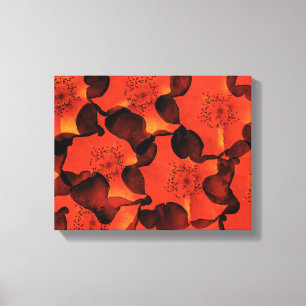 Cool, trendy, unique digital art of flower pattern canvas print