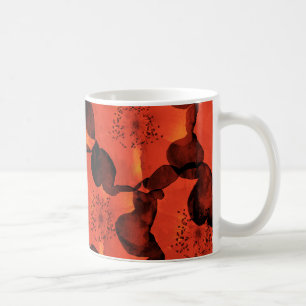 Cool, trendy, unique digital art of flower pattern coffee mug