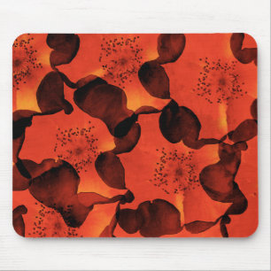 Cool, trendy, unique digital art of flower pattern mouse mat