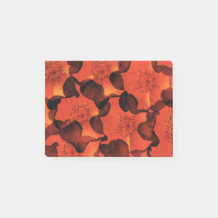 Cool, trendy, unique digital art of flower pattern post-it notes