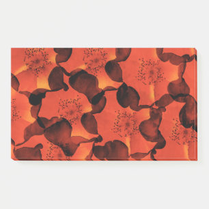 Cool, trendy, unique digital art of flower pattern post-it notes