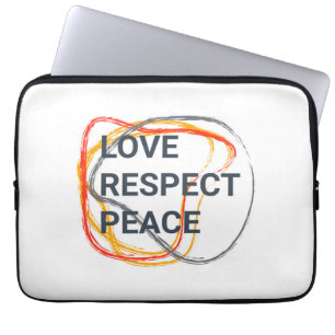 Cool, trendy, urban graphic design of a saying laptop sleeve
