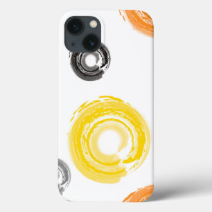Cool, trendy, urban, modern paint brush art iPhone 13 case