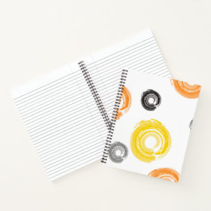 Cool, trendy, urban, modern paint brush art notebook