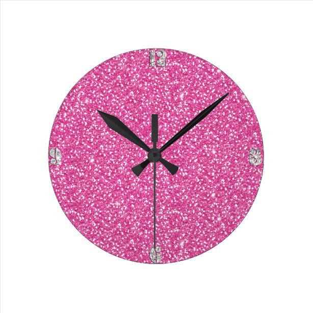 Hot Pink Wall Clocks Zazzle UK