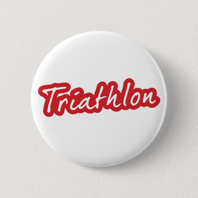 Cool Triathlon design 6 Cm Round Badge (Front)