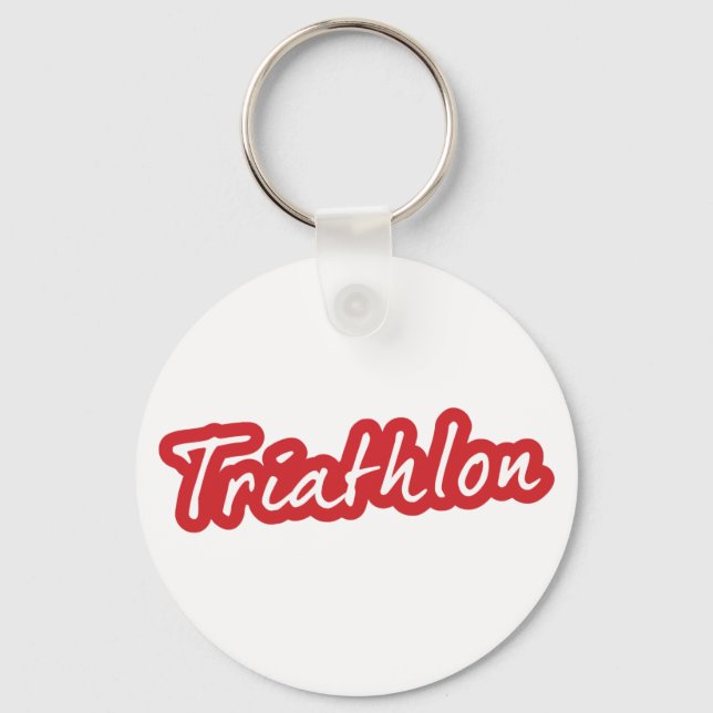 Cool Triathlon design Key Ring (Front)