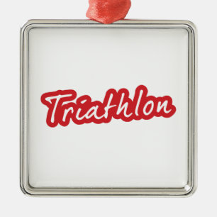 Cool Triathlon design Metal Tree Decoration