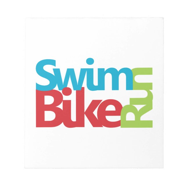 Cool Triathlon design Notepad (Front)