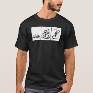 Cool Triathlon Men Women Vintage Swimmer Biker Run T-Shirt