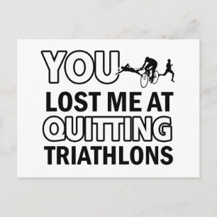 Cool triathlons designs postcard