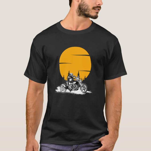 Cool Trike Motorcycle Outfit Triker Biker T-Shirt (Front)