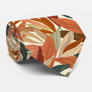 Cool triple leaf tiled pattern tie