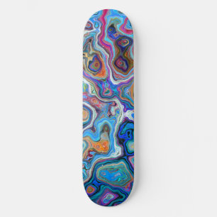 Cool Trippy Art Abstract Colourful Patterns Skateboard