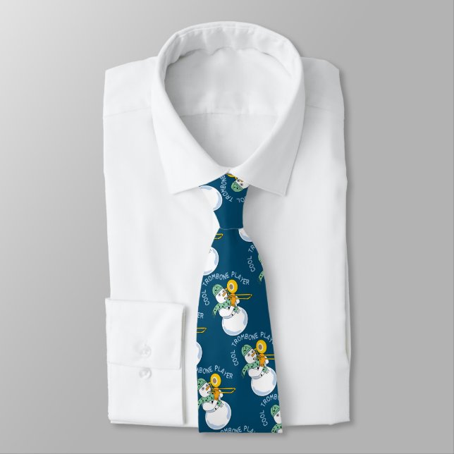 Cool Trombone Player Tie (Tied)