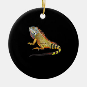 Cool Tropical Iguana Lizard, Pet Gift Ceramic Tree Decoration
