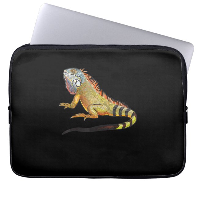 Cool Tropical Iguana Lizard, Pet Gift Laptop Sleeve (Front)