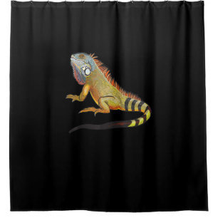 Cool Tropical Iguana Lizard, Pet Gift Shower Curtain