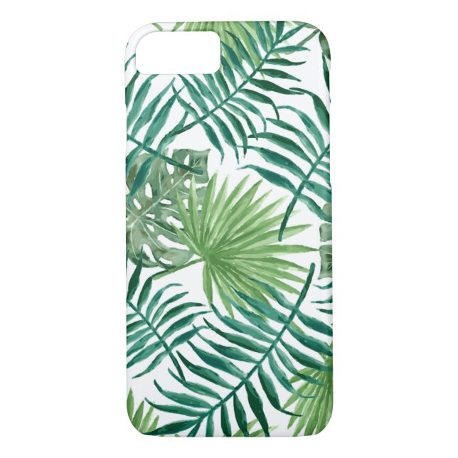 Cool Tropical Palm Leaves design Phone Case (Back)