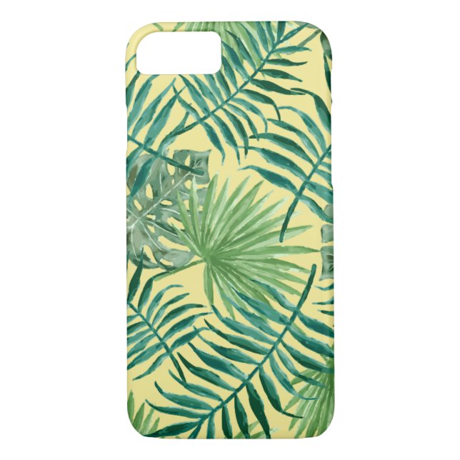 Cool Tropical Palm Leaves design Phone Case (Back)