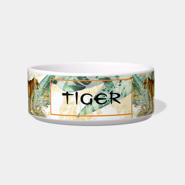 Cool Tropical Safari Wild Cat Tiger Bowl (Front)