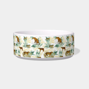 Cool Tropical Safari Wild Cats Tiger Leopard Bowl