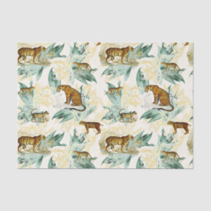 Cool Tropical Safari Wild Cats Tiger Leopard  Tissue Paper