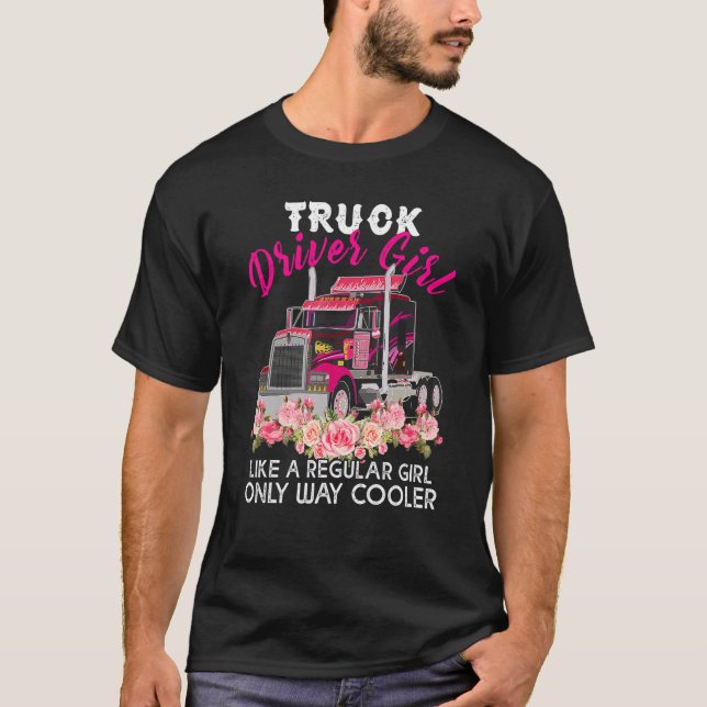 Cool Truck Driver Girl   Trucker Women T-Shirt (Front)