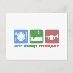 Cool trumpet player postcard